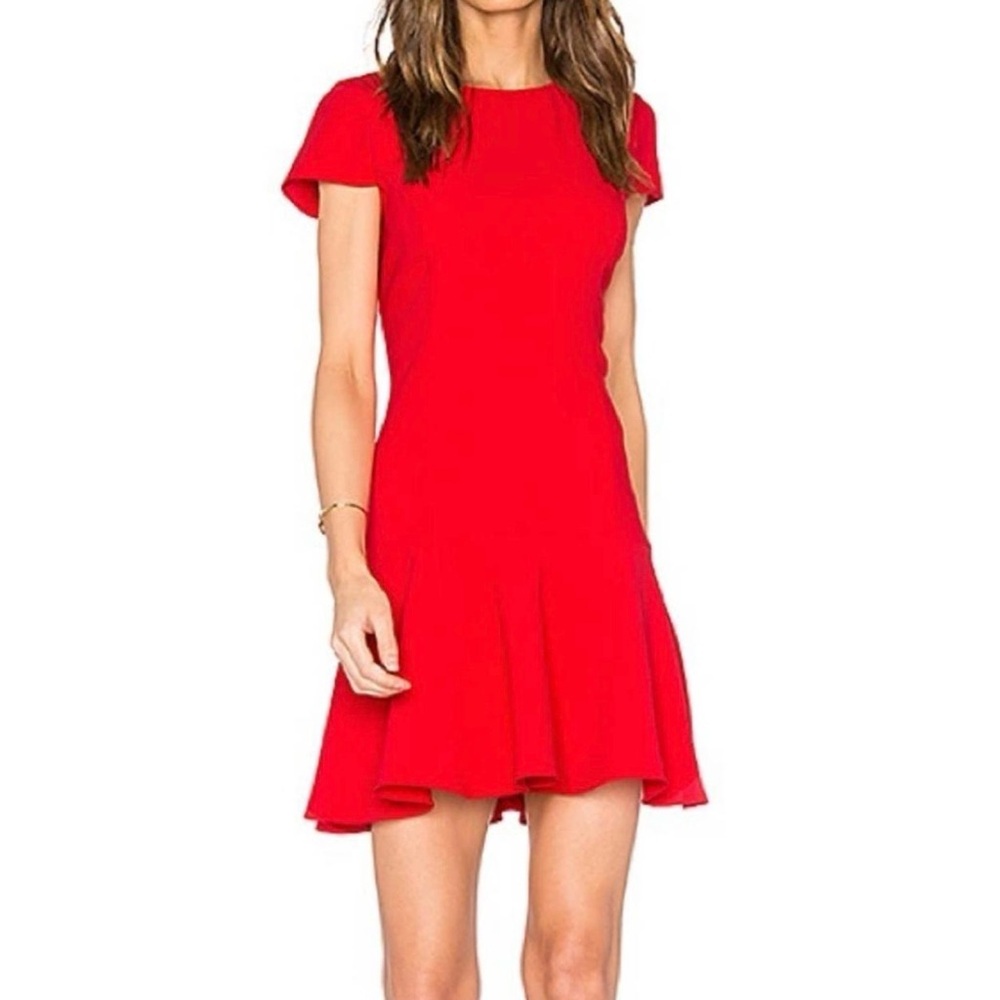 Amanda Uprichard Red Fit & Flare Mini Dress